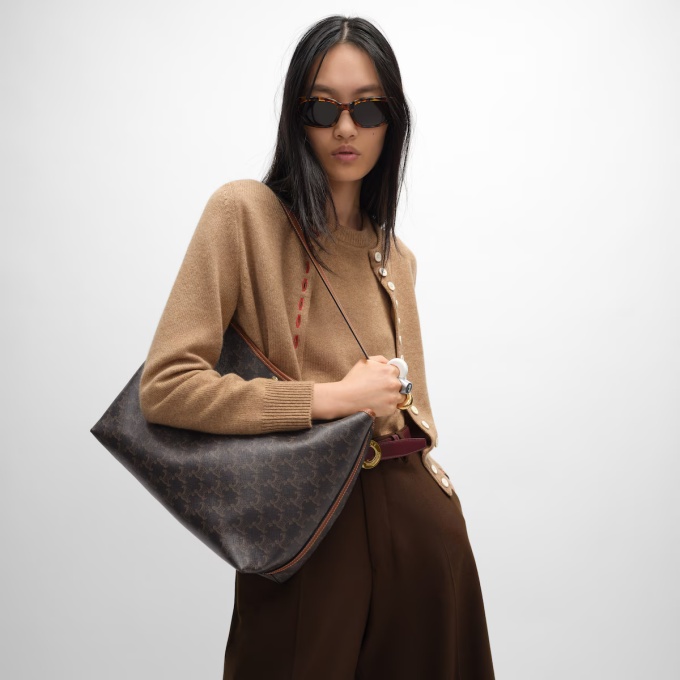 celine soft shopper large capacity tote handbag